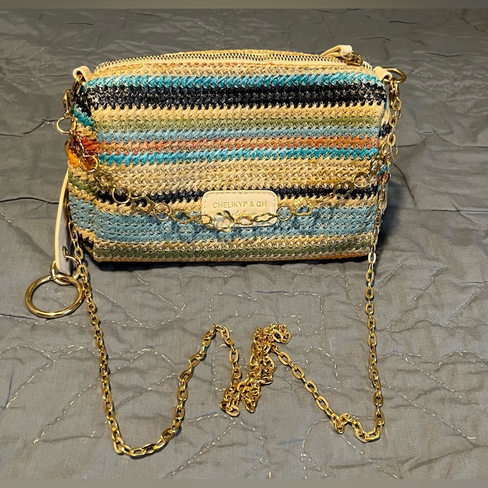 Multicolor Woven Crossbody Bag from SHEIN